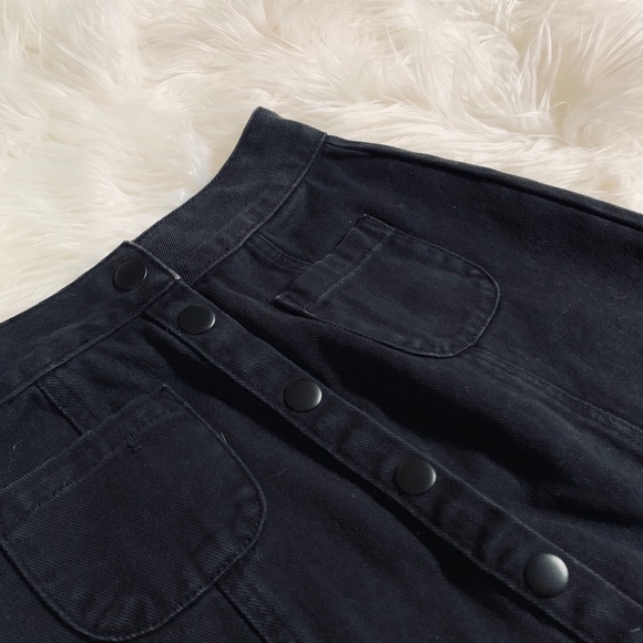 Brandy Melville Black Button Front Denim Skirt - Picture 3 of 3